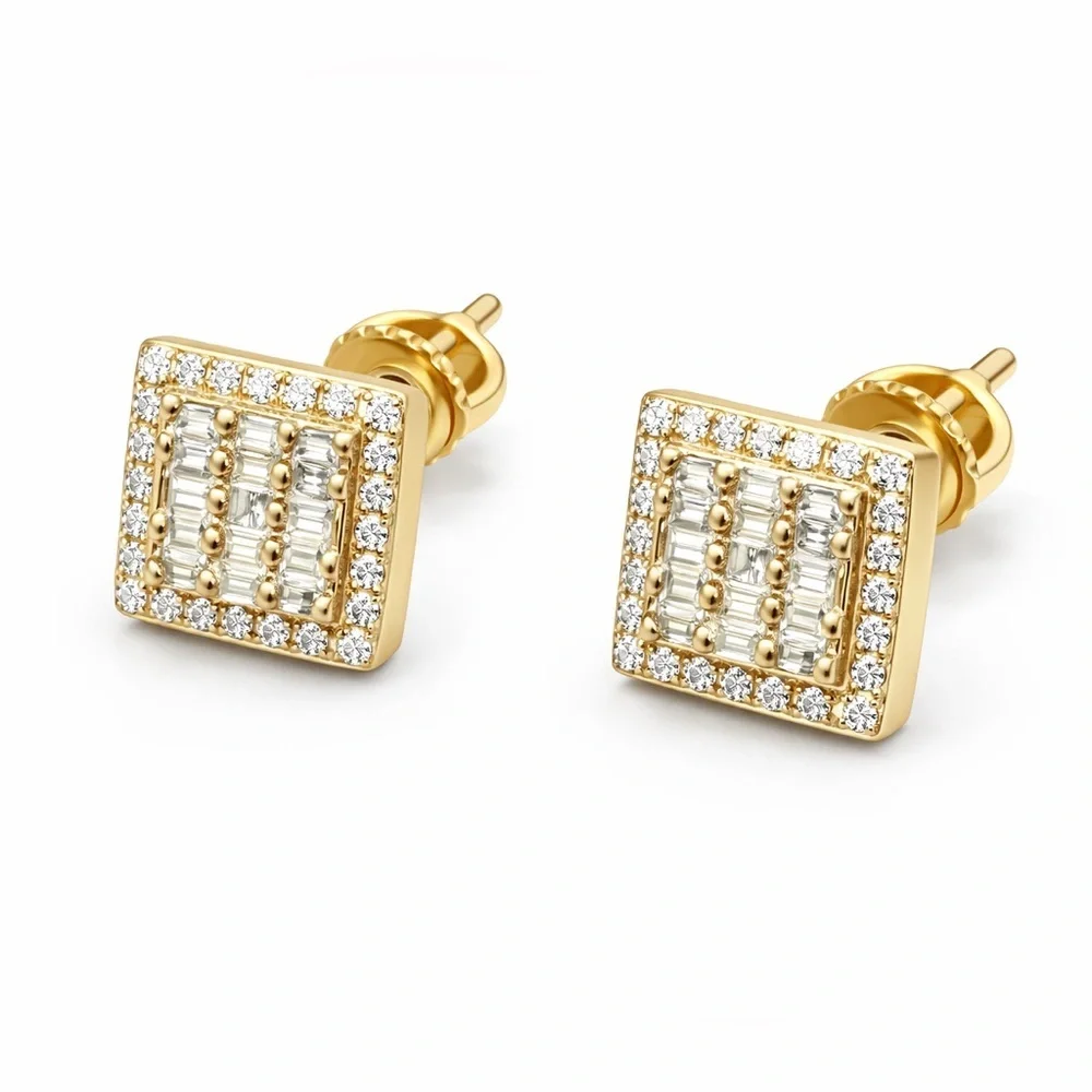 Elegant Square Stud Earrings